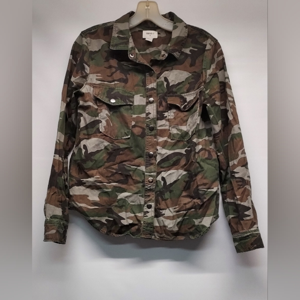 Camouflage Denim Button Down Shirt